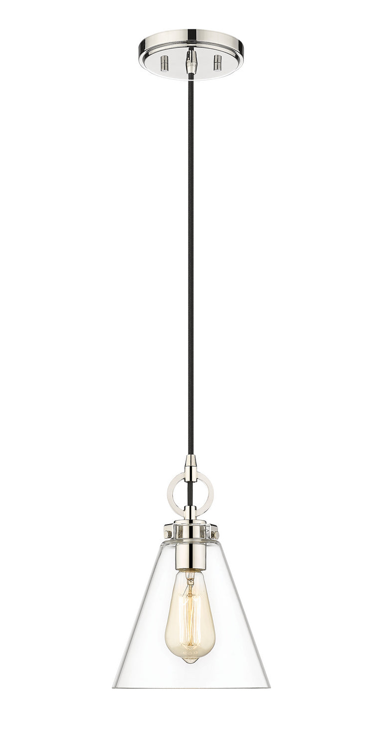 Z-Lite 3034P8-PN One Light Pendant, Polished Nickel