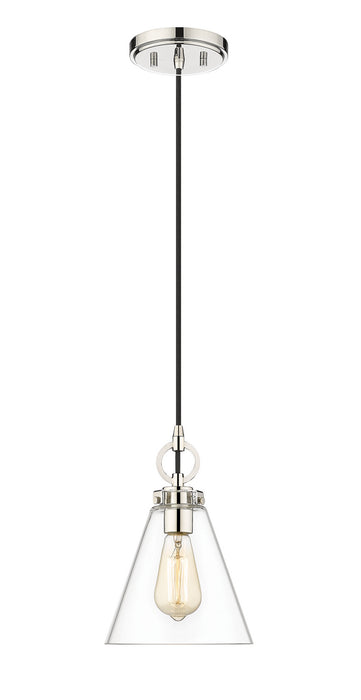 Z-Lite 3034P8-PN One Light Pendant, Polished Nickel
