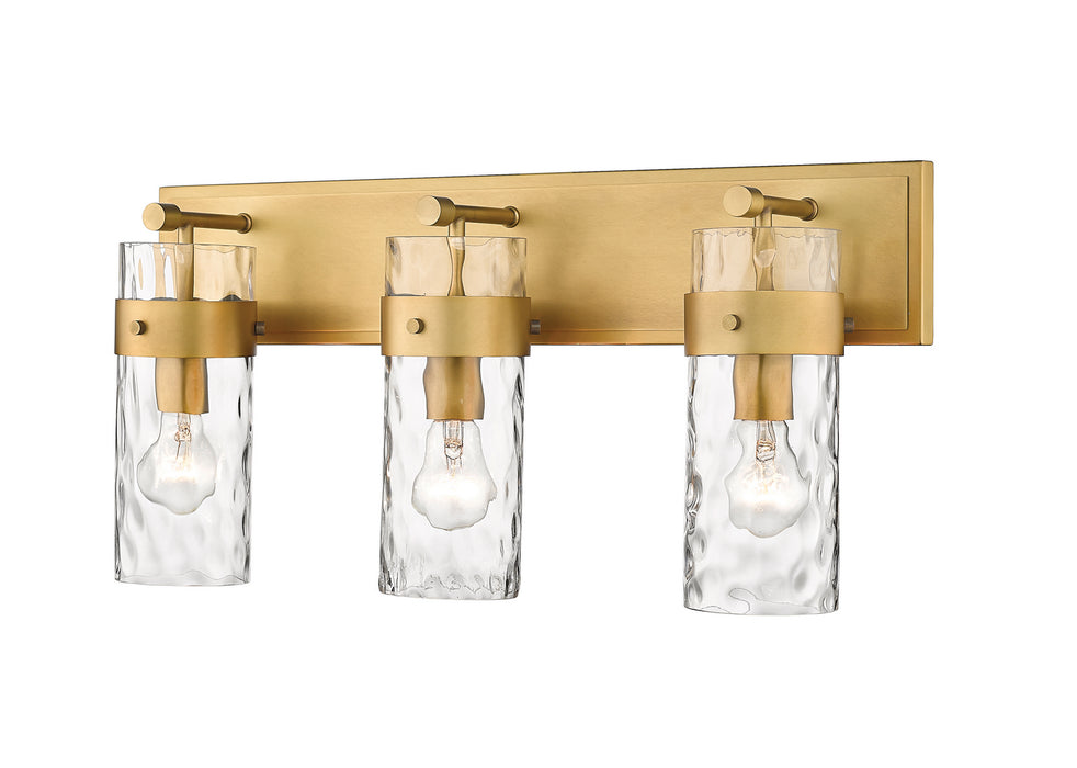 Z-Lite 3035-3V-RB Three Light Vanity, Rubbed Brass
