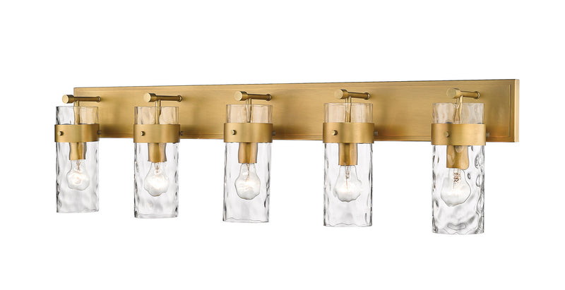 Z-Lite 3035-5V-RB Five Light Vanity, Rubbed Brass