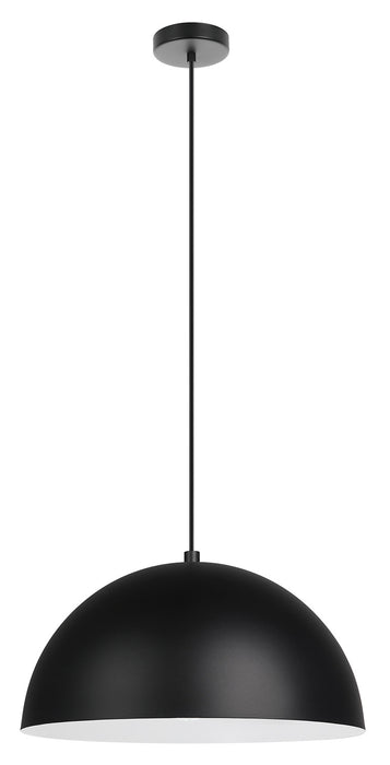 Eglo USA 205292A One Light Pendant, Structured Black, Matte White