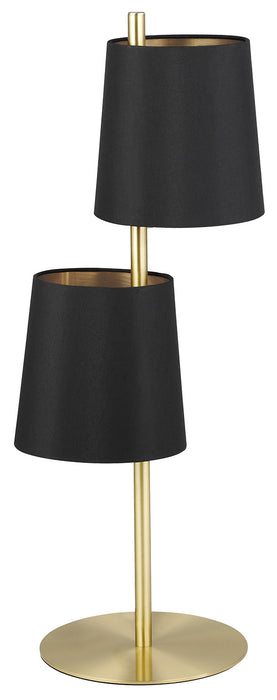 Eglo USA 205301A Two Light Table Lamp, Brushed Brass