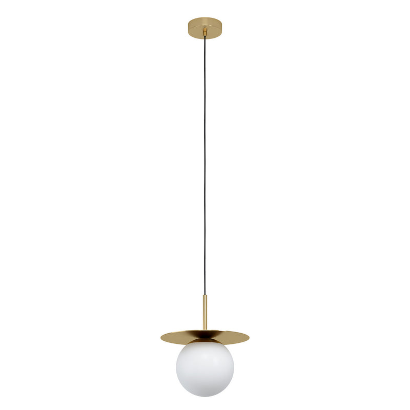 Eglo USA 39952A One Light Mini Pendant, Brushed Brass