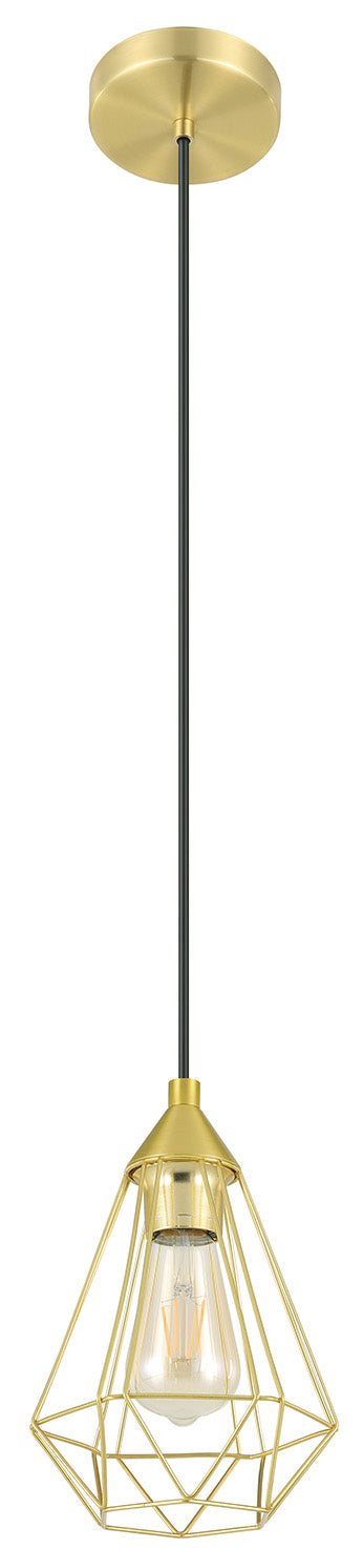 Eglo USA 43681A One Light Pendant, Brushed Brass
