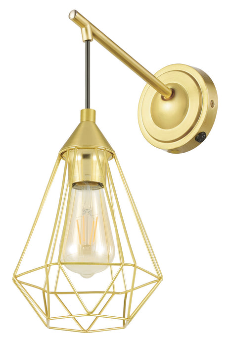 Eglo USA 43684A One Light Wall Sconce, Brushed Brass