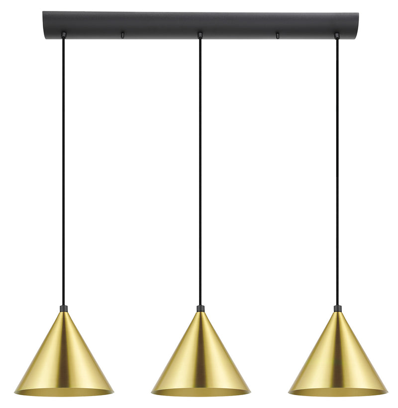 Eglo USA 99592A Three Light Pendant, Structured Black
