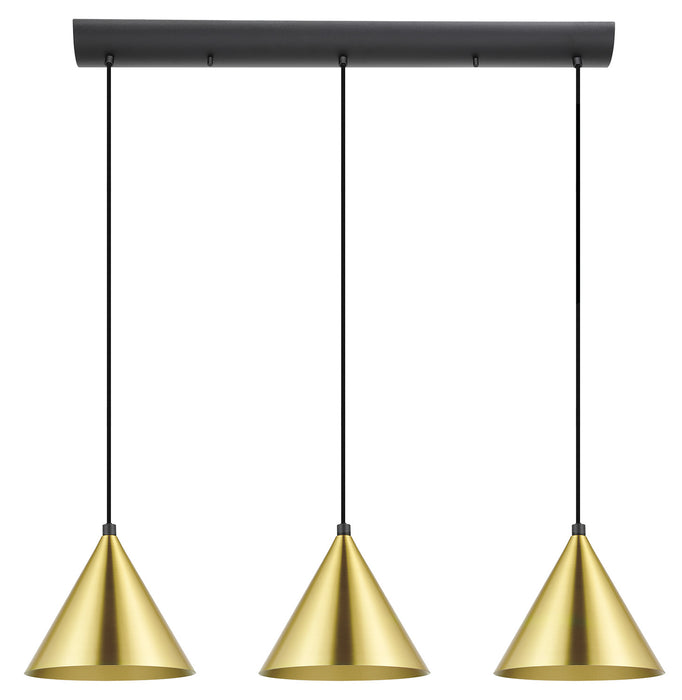 Eglo USA 99592A Three Light Pendant, Structured Black