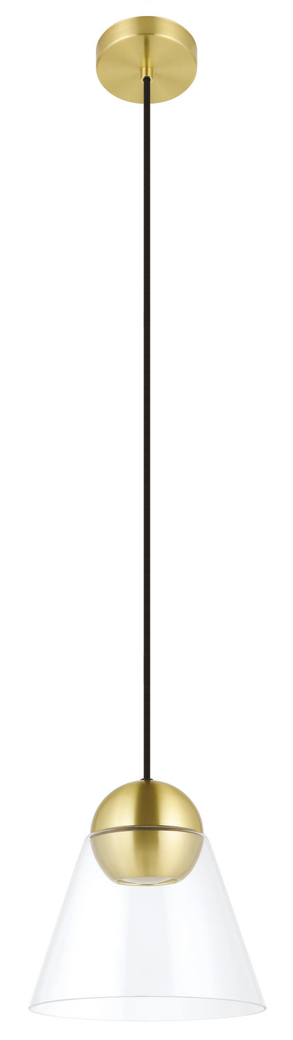 Eglo USA 99628A LED Pendant, Brushed Brass