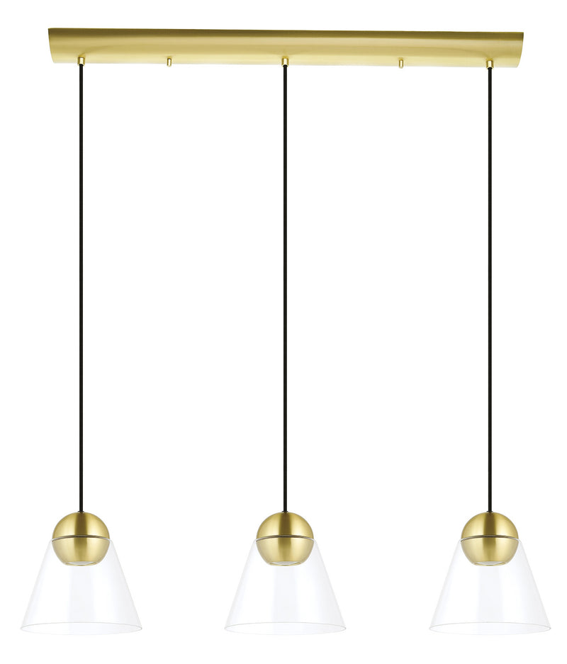 Eglo USA 99629A LED Pendant, Brushed Brass