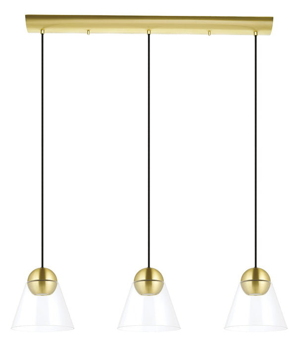 Eglo USA 99629A LED Pendant, Brushed Brass