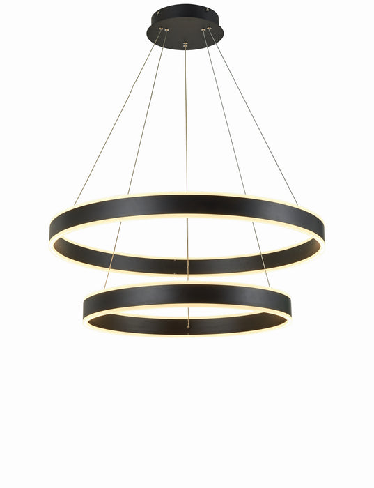 Thumprints T1007-BK LED Foyer Chandelier, Black