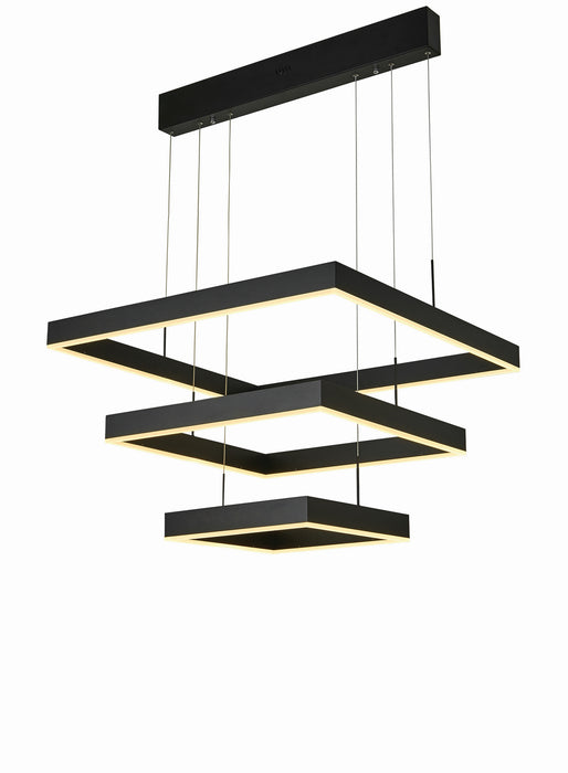 Thumprints T1014-BK LED Foyer Chandelier, Black