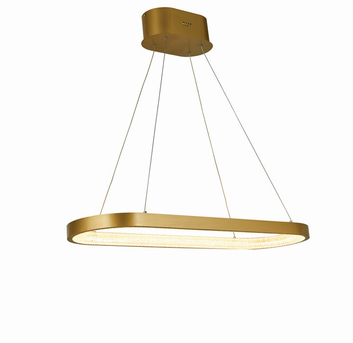Thumprints T1018-BG LED Chandelier, Brushed Gold
