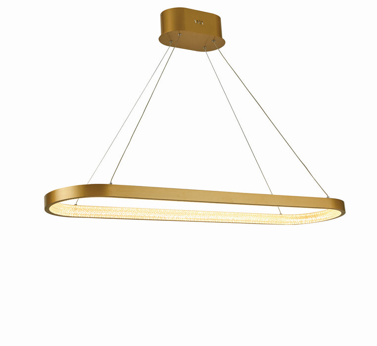 Thumprints T1020-BG LED Chandelier, Brushed Gold