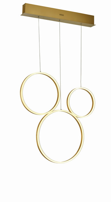 Thumprints T1026-BG LED Pendant, Brushed Gold