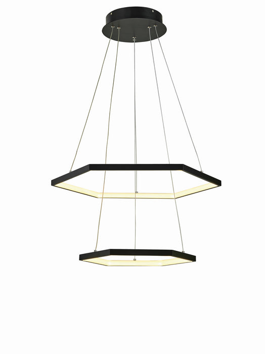 Thumprints T1035-BK LED Foyer Chandelier, Black
