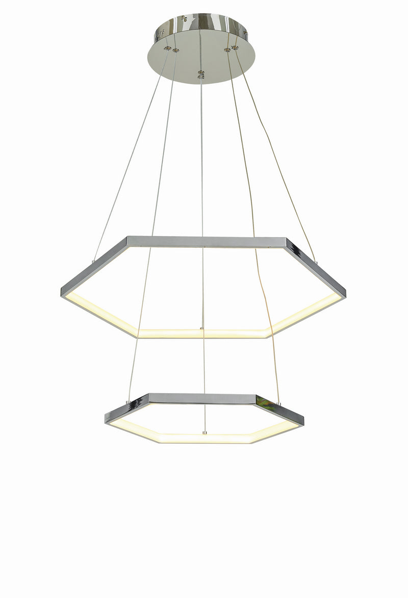 Thumprints T1035-CH LED Foyer Chandelier, Chrome