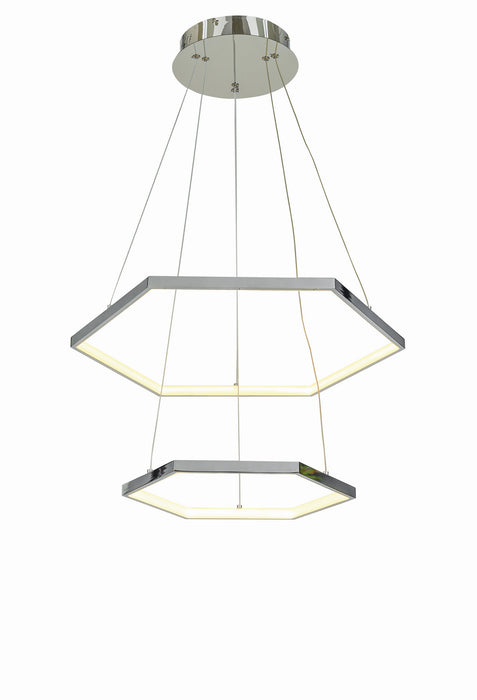 Thumprints T1035-CH LED Foyer Chandelier, Chrome