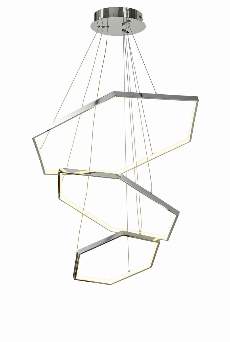 Thumprints T1038-CH LED Foyer Chandelier, Chrome