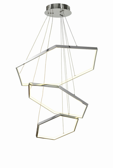 Thumprints T1038-CH LED Foyer Chandelier, Chrome
