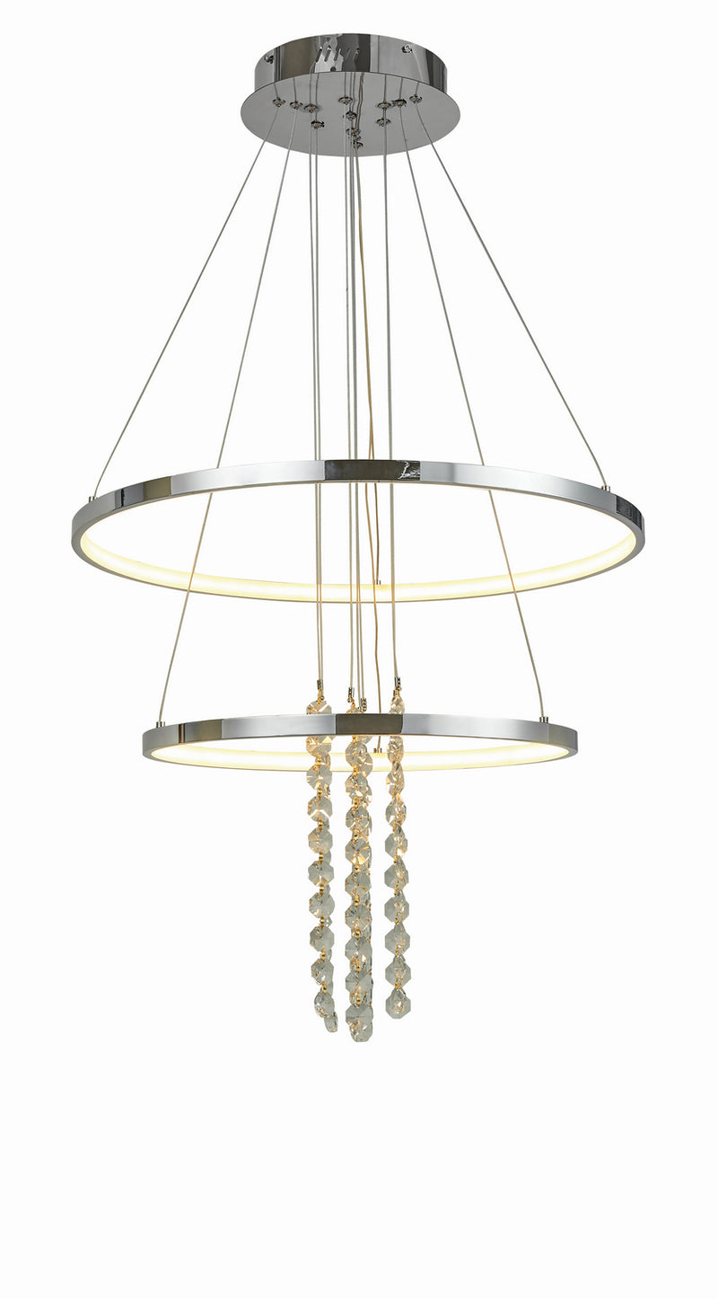 Thumprints T1040-CH LED Foyer Chandelier, Chrome