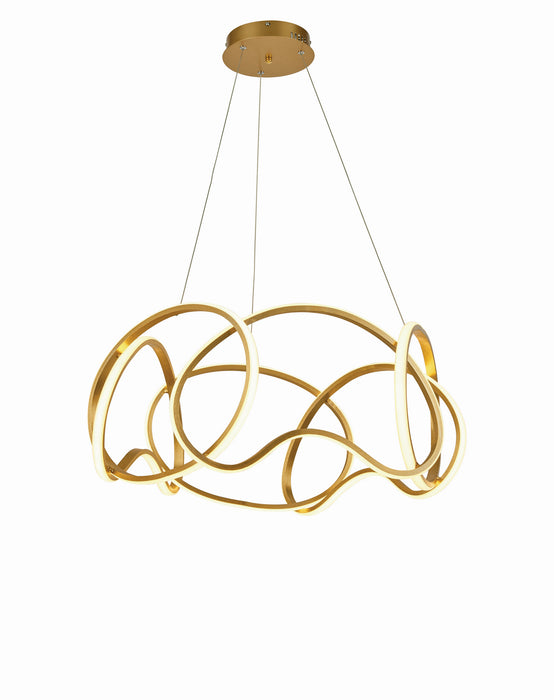 Thumprints T1042-BG LED Chandelier, Brushed Gold