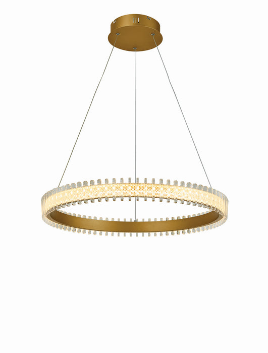 Thumprints T1045-BG LED Chandelier, Brushed Gold