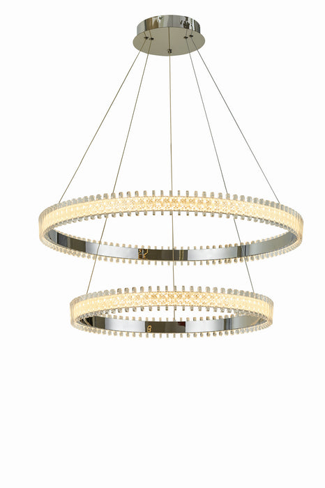 Thumprints T1048-CH LED Foyer Chandelier, Chrome