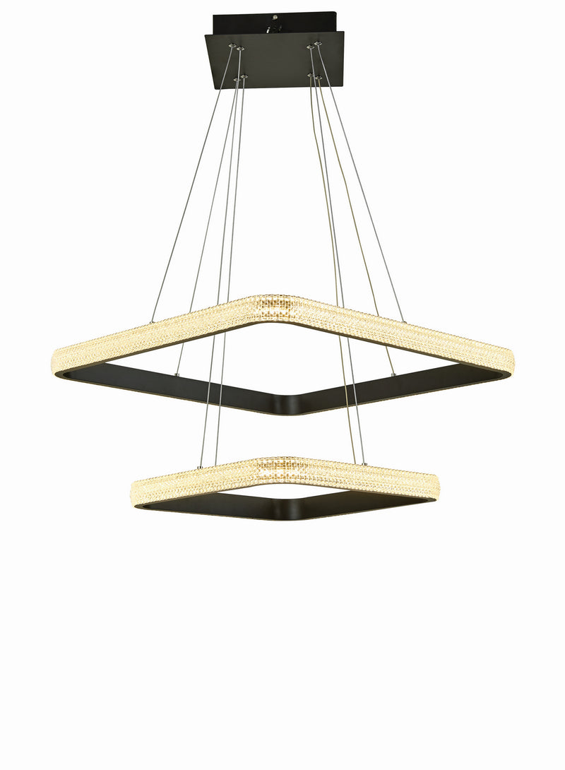 Thumprints T1050-BK LED Foyer Chandelier, Black