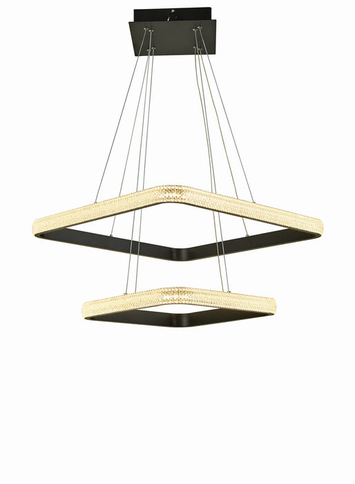 Thumprints T1050-BK LED Foyer Chandelier, Black