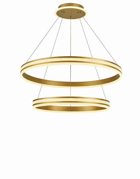 Thumprints T1052-BG LED Chandelier, Brushed Gold