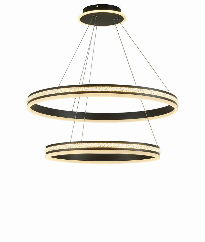 Thumprints T1052-BK LED Chandelier, Black