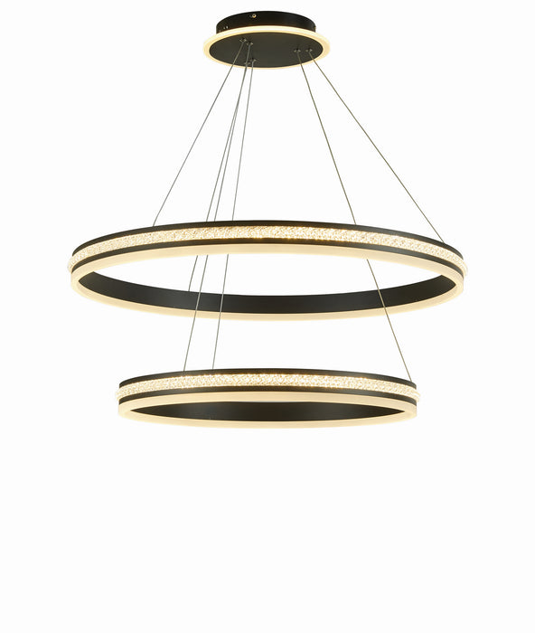 Thumprints T1052-BK LED Chandelier, Black