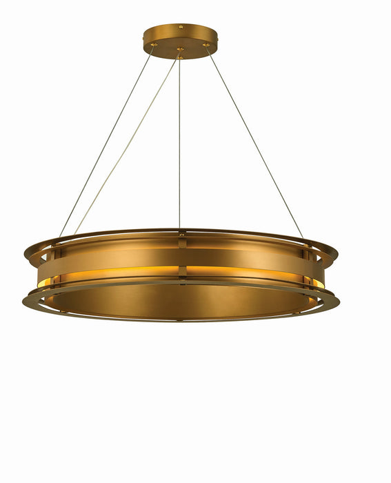 Thumprints T1058-AG LED Chandelier, Antique Gold (Display - Final Sale)