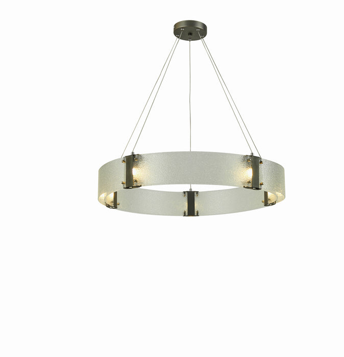 Thumprints T1060-AP Four Light Chandelier, Antique Pewter