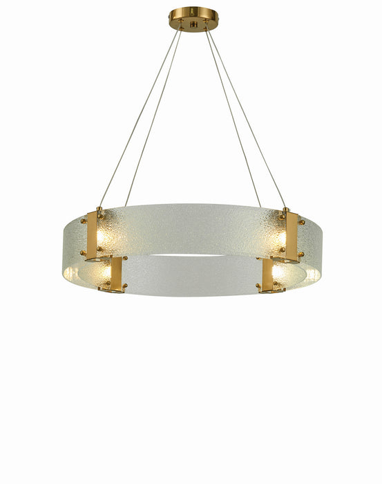 Thumprints T1060-G Four Light Chandelier, Gold