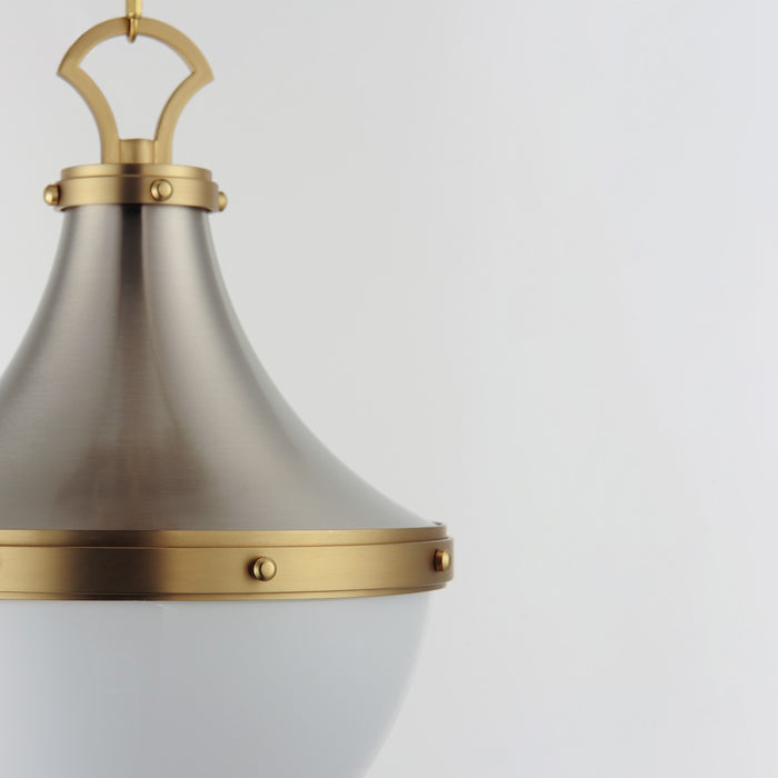 Maxim 10384WTSNSBR One Light Pendant, Satin Nickel / Satin Brass