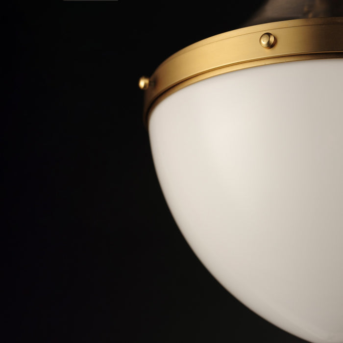 Maxim 10384WTSNSBR One Light Pendant, Satin Nickel / Satin Brass