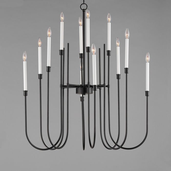Maxim 11286BK 12 Light Chandelier, Black