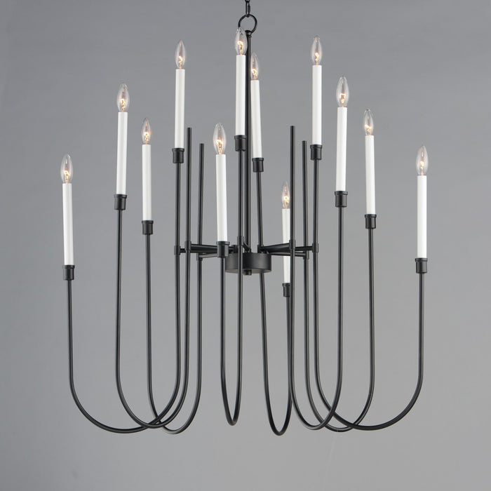 Maxim 11286BK 12 Light Chandelier, Black