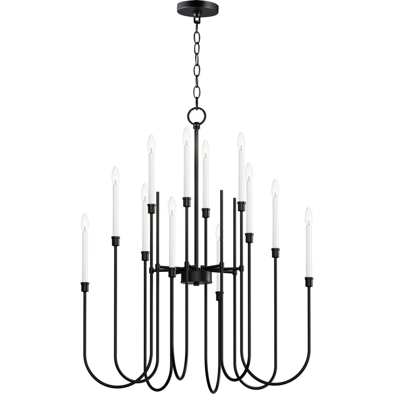 Maxim 11286BK 12 Light Chandelier, Black