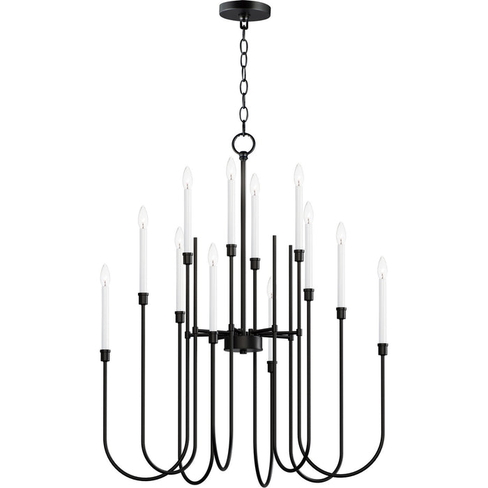 Maxim 11286BK 12 Light Chandelier, Black