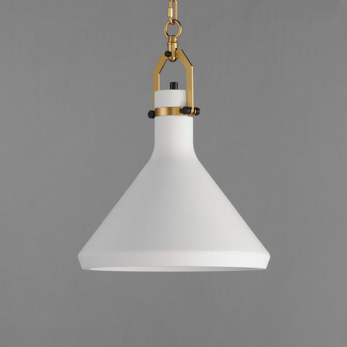 Maxim 12383WTSBR One Light Pendant, Satin Brass