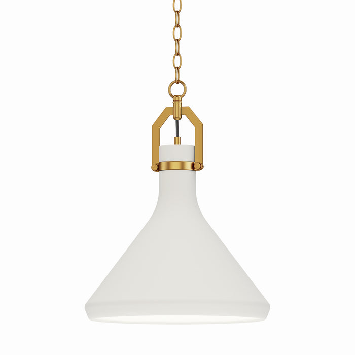 Maxim 12383WTSBR One Light Pendant, Satin Brass