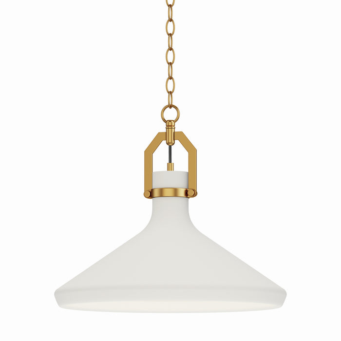 Maxim 12386WTSBR One Light Pendant, Satin Brass
