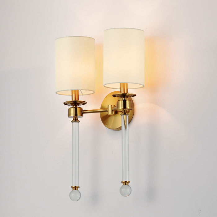 Maxim 16108WTCLHR Two Light Wall Sconce, Heritage