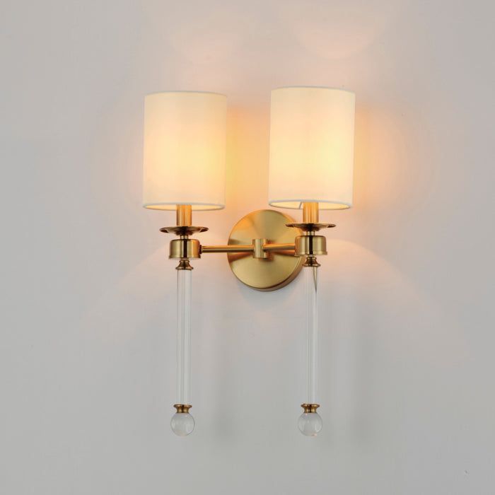 Maxim 16108WTCLHR Two Light Wall Sconce, Heritage