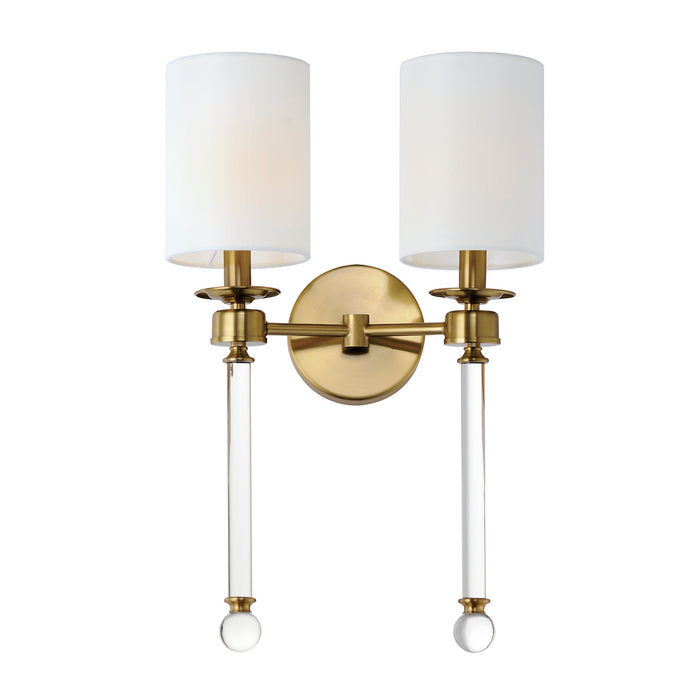 Maxim 16108WTCLHR Two Light Wall Sconce, Heritage