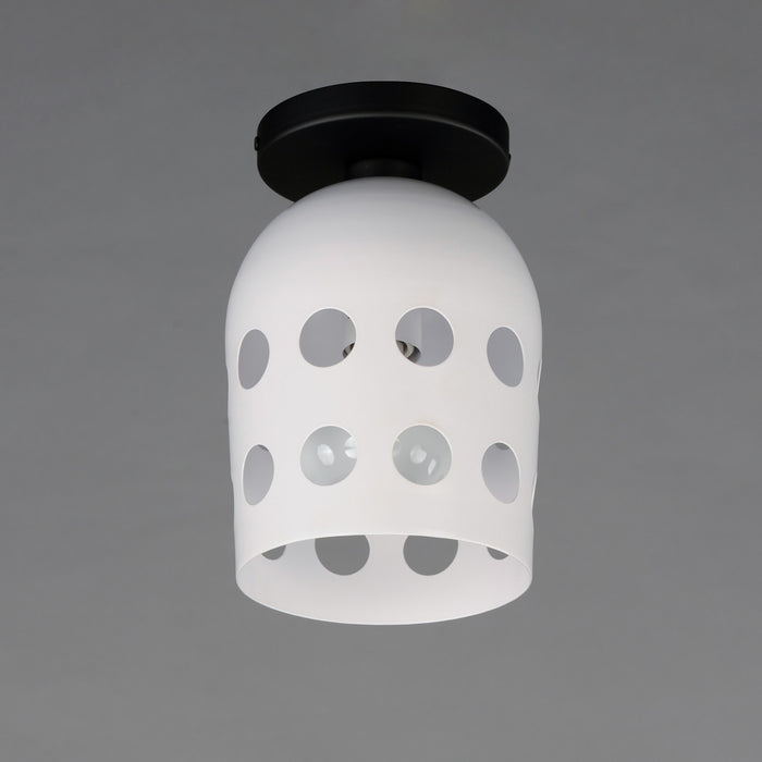 Maxim 21240WTBK One Light Flush Mount, Black