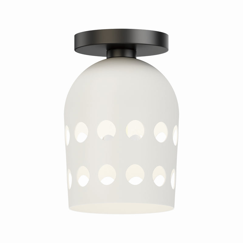 Maxim 21240WTBK One Light Flush Mount, Black